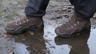 Придание водоотталкивающих свойств ботинкам "Lowa" Z-6S GTX  при помощи пропиток «Nikwax».