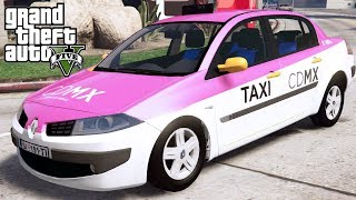 GTA 5 MODS|TAXI CDMX VS LA CIUDAD EN GTA V MÉXICO|EdgarFtw
