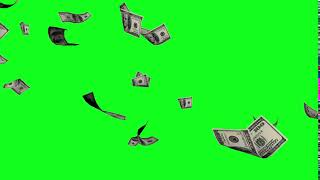 FREE- Money Falling Green Screen Full HD