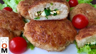Сочные Мясные Зразы с Яйцом и Зеленым  Луком | Chicken Rissoles Recipes |Ольга Матвей