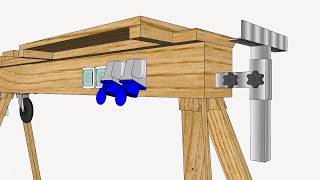 Bancada de trabalho portátil com prensa(Portable workbench with press)