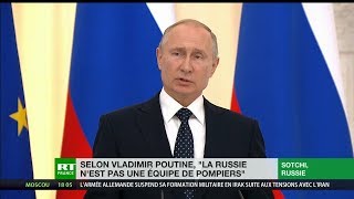 Iran : «La Russie n'est pas une équipe de pompiers», estime Vladimir Poutine