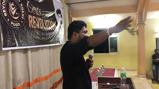 Fearless Speech exposing the Politicians by Revolutionary MANOJ PARAB at Colvale RG corner Meeting.