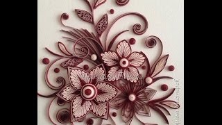 Квиллинг. Фантазийные цветы. Мастер-класс.
