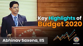 Budget 2020 Key Highlights for UPSC Prelims 2020 | Abhinav Saxena IIS #Live