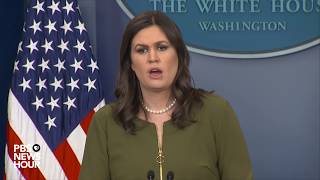 WATCH: Sarah Sanders holds White House news briefing