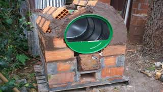 Horno hecho con tambo de 200 litros