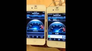 iPhone 4s T-Mobile 3G 1900mhz vs Sprint 3G Recorded on iPhone 5