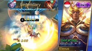 Martis Epic Skin God Of War (Best Skin) Full Legendary Gameplay - Mobile Legends