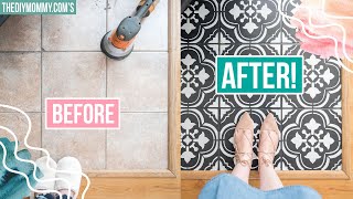 How to Paint Tile Floors with a Stencil