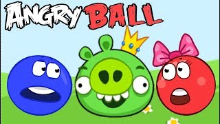 МУЛЬТИК ПРО КРАСНЫЙ ШАРИК - Злые Птички и Свинки Angry birds 2 ! Игра про шар   Red ball 4