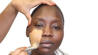 ? MAKEUP AND HAIR TRANSFORMATION  ❤️GLAM BEAT ON A MELANIN GODDESS #BESTREVIEWEDMAKEUPARTIST