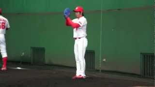 カープ 野村祐輔投手 ブルペン 2012 ルーキーイヤー 日南キャンプ