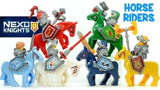 Nexo Knights Horse Cavalier LEGO KnockOff Minifigures w/ Clay Axl Lance Robin Macy & Aaron