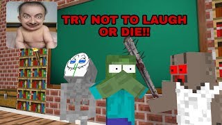 Monster School: TRY NOT TO LAUGH OR DIE CHALLENGE-MINECRAFT ANIMATION