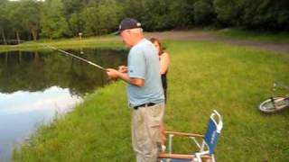 Fishing big bass pond creek lake