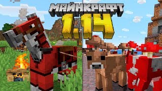 Майнкрафт 1.14 Обновление! 19W08A | Броня для лошади и Новая Грибная корова | Майнкрафт Открытия