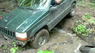 Учебная трасса 001. Первый брод. LEDOKOL. jeep grand cherokee zj