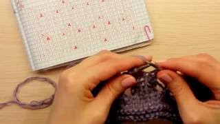Красивый узор для снуда. Часть №2 Knitting pattern with needles №2