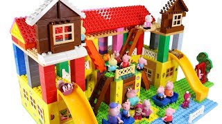 Peppa Pig Blocks Mega House Building Playset With Masha And The Bear LEGO Creations Sets Toys #2