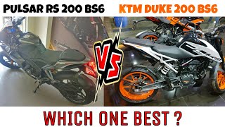 2020 BAJAJ Pulsar RS 200 BS6 Vs KTM Duke 200 BS6 | Detailed Comparison | Duke & RS | Which one Buy?