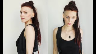 My High Bun Hairstyle with Dreads and an Undercut