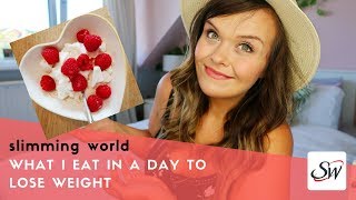 WHAT I EAT IN A DAY TO LOSE WEIGHT ON SLIMMING WORLD & COMPETITION!