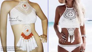 Мастер-класс по вязанию лифа для кроп топа крючком, по мотивам Crop Top из интернета.