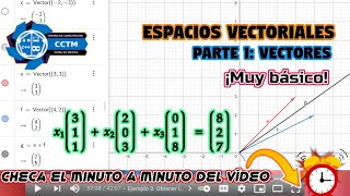 ???? Espacios vectoriales | ¿Qué son los vectores y cómo almacenan información? | Álgebra Lineal