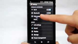 Sony XPERIA V: Turn off / on data roaming
