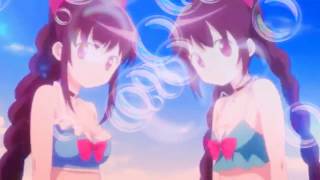 Puella Magi Madoka Magica (Magia Record) Tsukasa and Tsukuyo Swimsuit Transformation