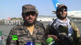 Taliban "spoils of war" include dozens of disabled helicopters at Kabul airport