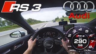 Cruising on Autobahn with Audi RS3 Sedan ✔