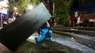 Crazy BBOY MZKteck vs SKATEBOARD Trick Contest DUKES HARDCORE 1ST FULL LENGTH Osaka Premiere