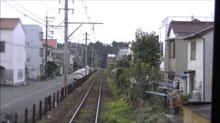 前面展望 豊橋鉄道 渥美線 1800系 ﾓ1809 新豊橋→三河田原 2015 11 22