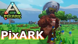 #17【PixARK】危険度★6ギガントピテクス＆生物製錬炉アルマジロﾃｲﾑ！【PC版公式PVE】