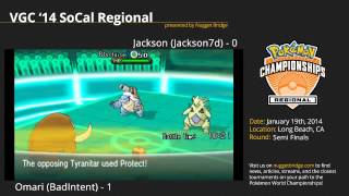 VGC '14 SoCal Regional: Top 4 - Omari T. (BadIntent) vs Jackson D. (Jackson7 D)