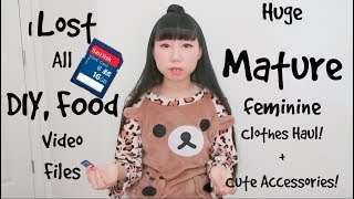 I Lost All Video Files! + Huge MATURE Clothes Haul + CUTE Accessories!