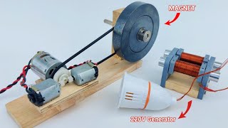 Powerful 220V Electric Generator with Using Magnetic Wheel