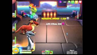 Dragon Mania Legends: Clockwork dungeon glitch with Vengeful sword + Life steal