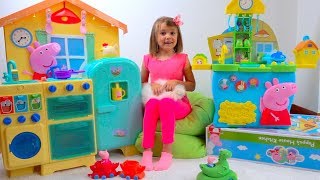 Mommy PIG или рутина мамы свинки от Кати для детей / Kids pretend play in pig family and cafe