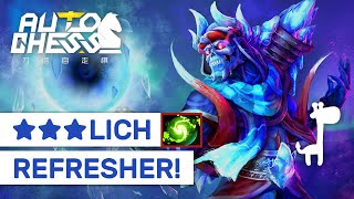 ★★★ LICH REFRESHER! Dota Auto Chess DEADALUS + KAYA CARRY LICH?!