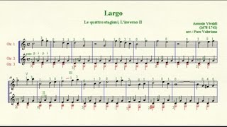 Chamber Music # 23 "Largo" (Winter) by Vivaldi. Classical Guitar Pedagogy