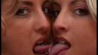 Twin Sisters Anja and Katja Tongue Kiss
