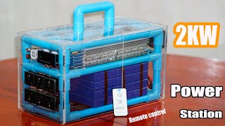 How to make 2KW portable power station with remote controller