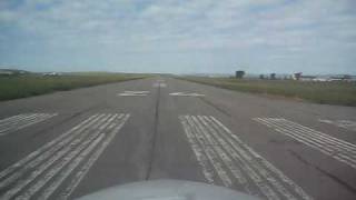 Cessna 310 short field takeoff Ft Mcleod Alberta Canada