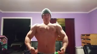 bodybuilding muscle flexing update night before hernia surgery
