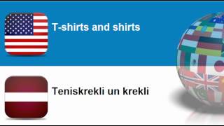 Learn Latvian = Topic = T shirts and shirts