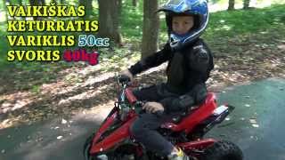 Vaikiškas keturratis motociklas 50cc Kids quad pocket bike ride