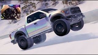 FH3 MODS Blizzard Mountain - 3500HP Raptor Monster Truck | SLAPTrain